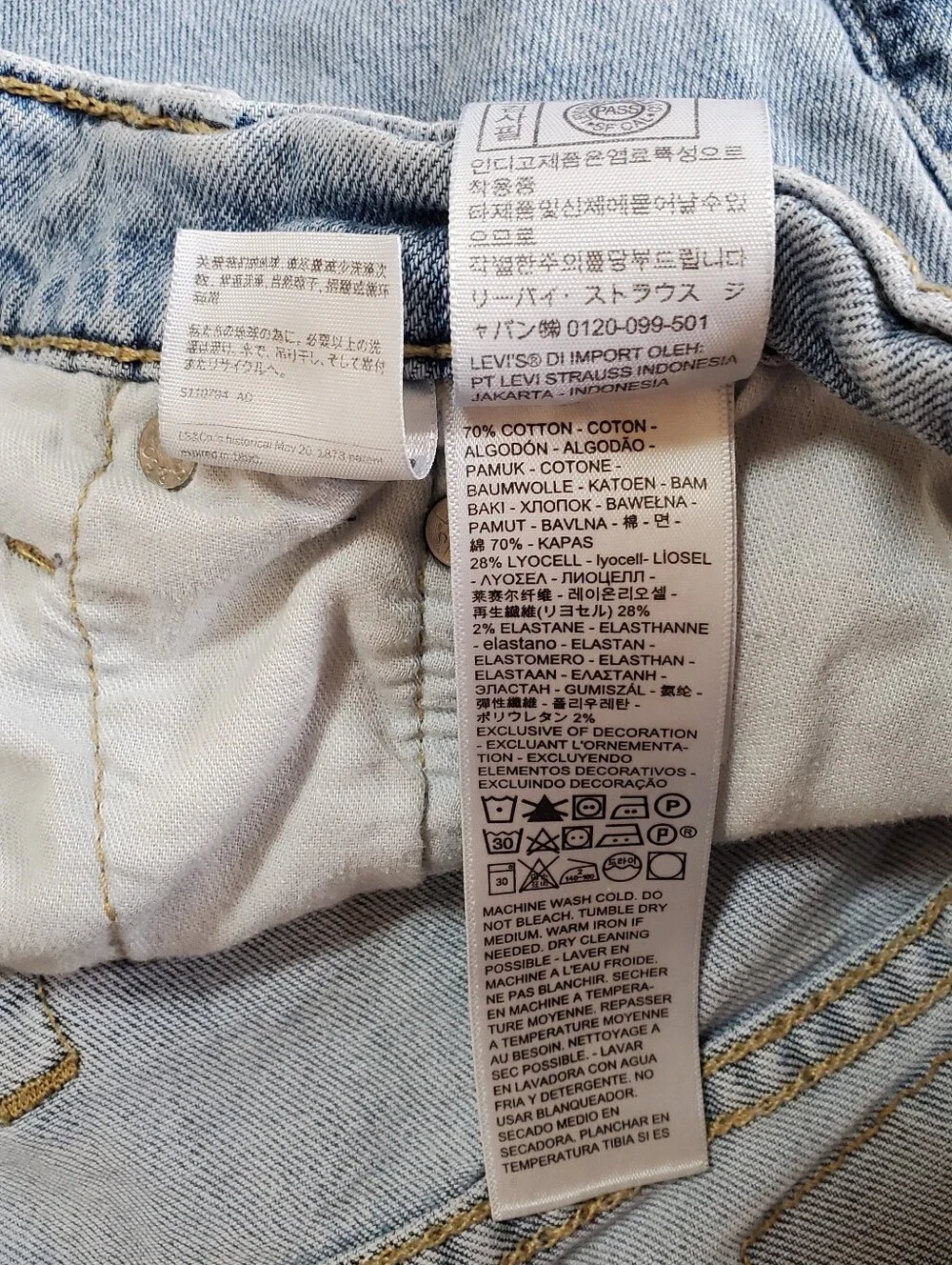Levi's 502 Waist 36 Length 32 Light Wash Jeans 36x32 - Picture 4 of 5